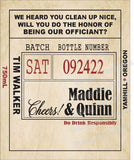 You Clean Up Nice Officiant Label