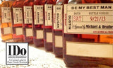 Groomsmen Whiskey Labels with Top Date Seal Labels