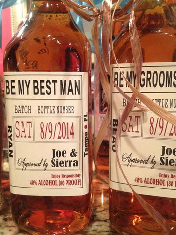 Wedding Party and Groomsman Liquor Labels | Your Brand Liquor Labels - I Do Artsy Weddings