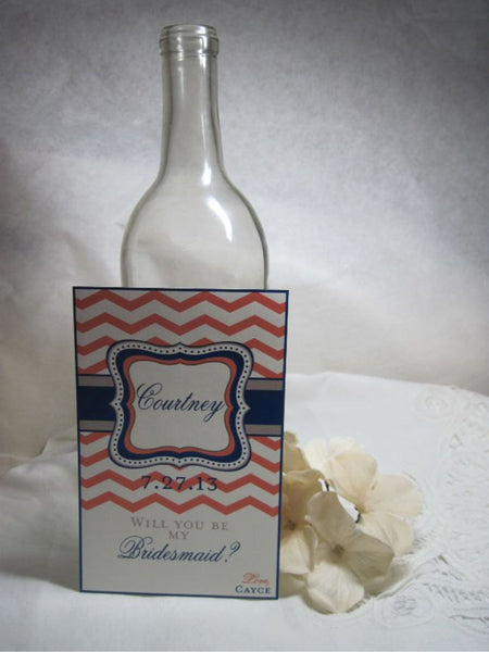 Personalized Bridesmaid Wine Labels - I Do Artsy Weddings