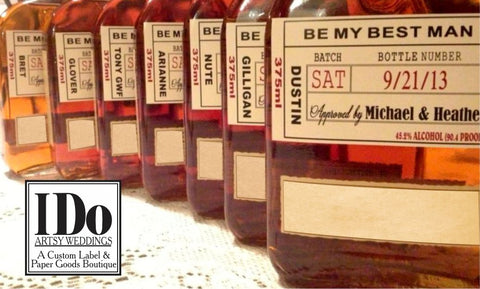Will you be my Groomsman -  Will you be my Best Man Labels - I Do Artsy Weddings