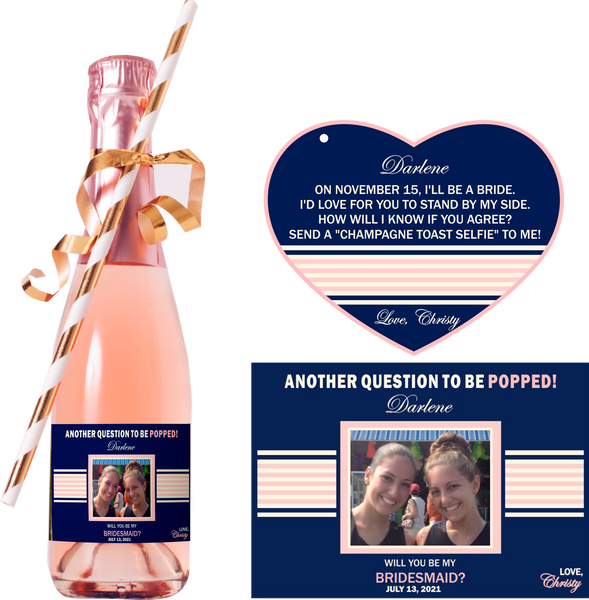 Proposal Mini Wine Labels with Heart Tags - I Do Artsy Weddings