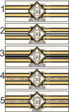 Art Deco Birthday Cigar Bands for Any Year
