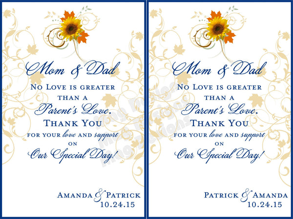 Parents of the Bride and Groom Wine Label - I Do Artsy Weddings